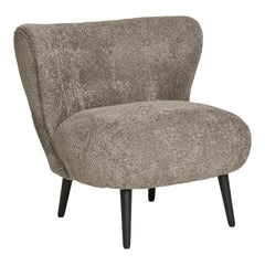 Covelo Loungestol, bouclé, brun/sort,