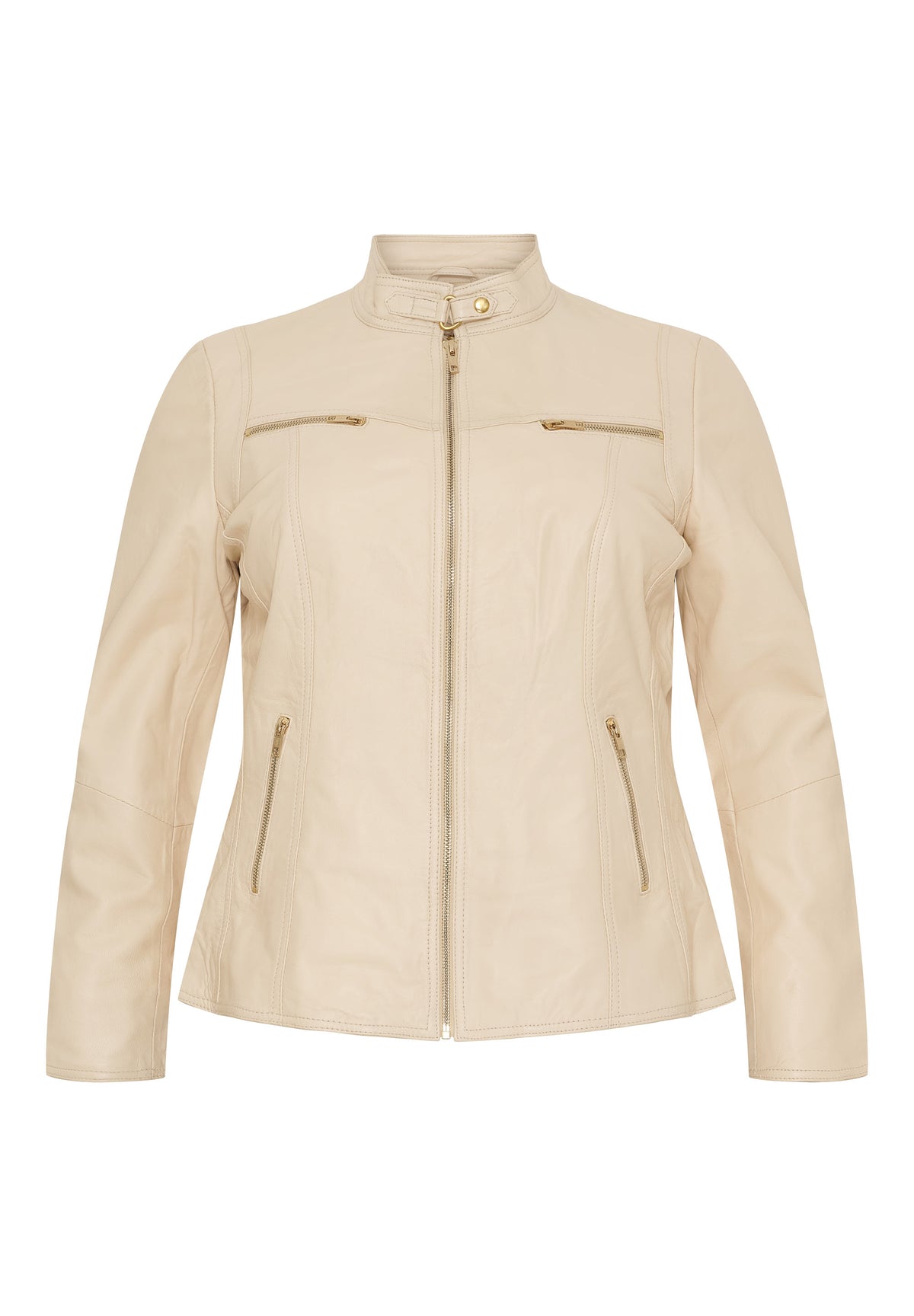 No. 1. By Ox Biker Jakke Ivory w. Light Gold acc.