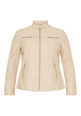 No. 1. By Ox Biker Jakke Ivory w. Light Gold acc.
