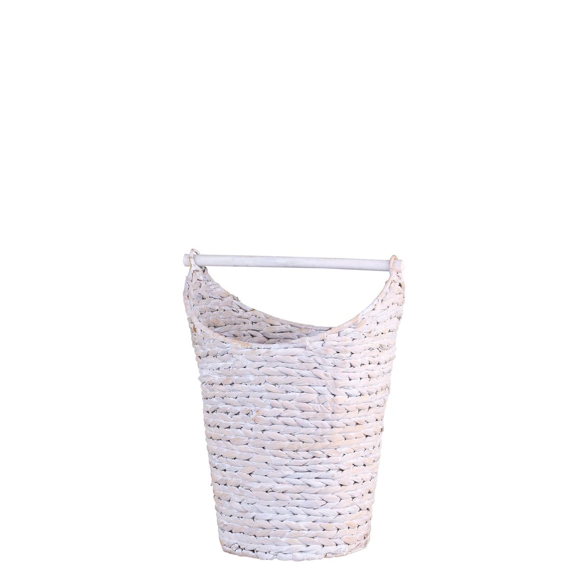 Kurv m. toiletpapirholder H40/Ø30 cm antique hvid