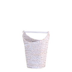 Kurv m. toiletpapirholder H40/Ø30 cm antique hvid