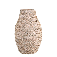 Vase of seagrass for deco H38/D23 cm nature