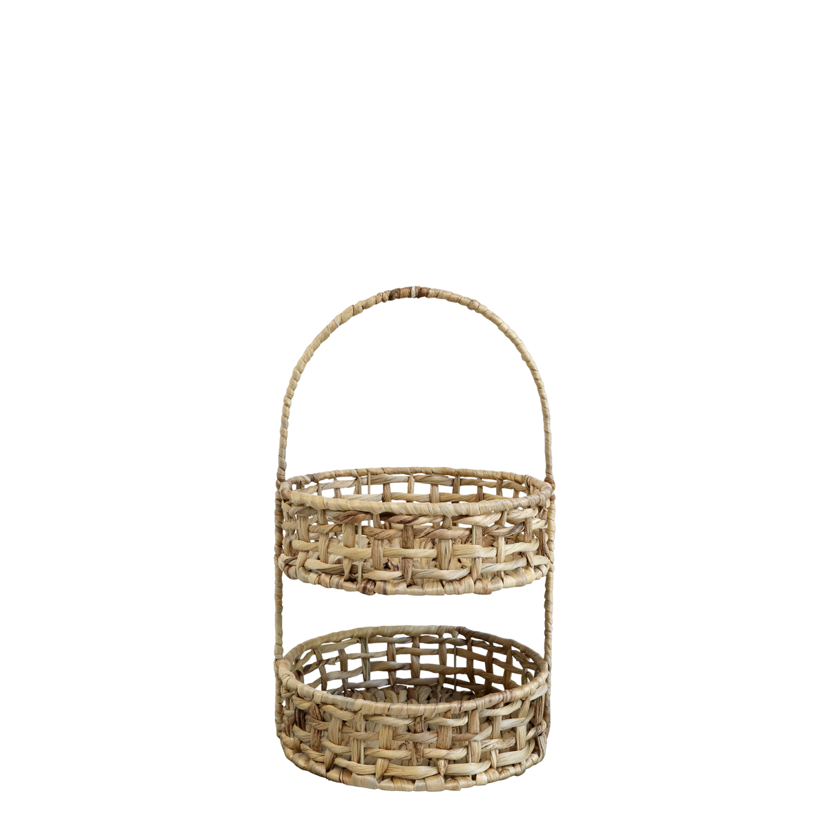 Centrepiece w. 2 baskets H38/D24 cm nature