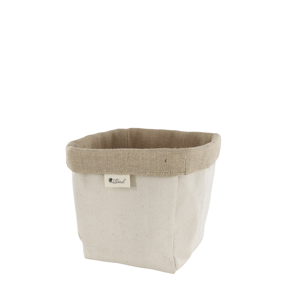 Basket w. fold Éternel H15/L15/W15 cm cream