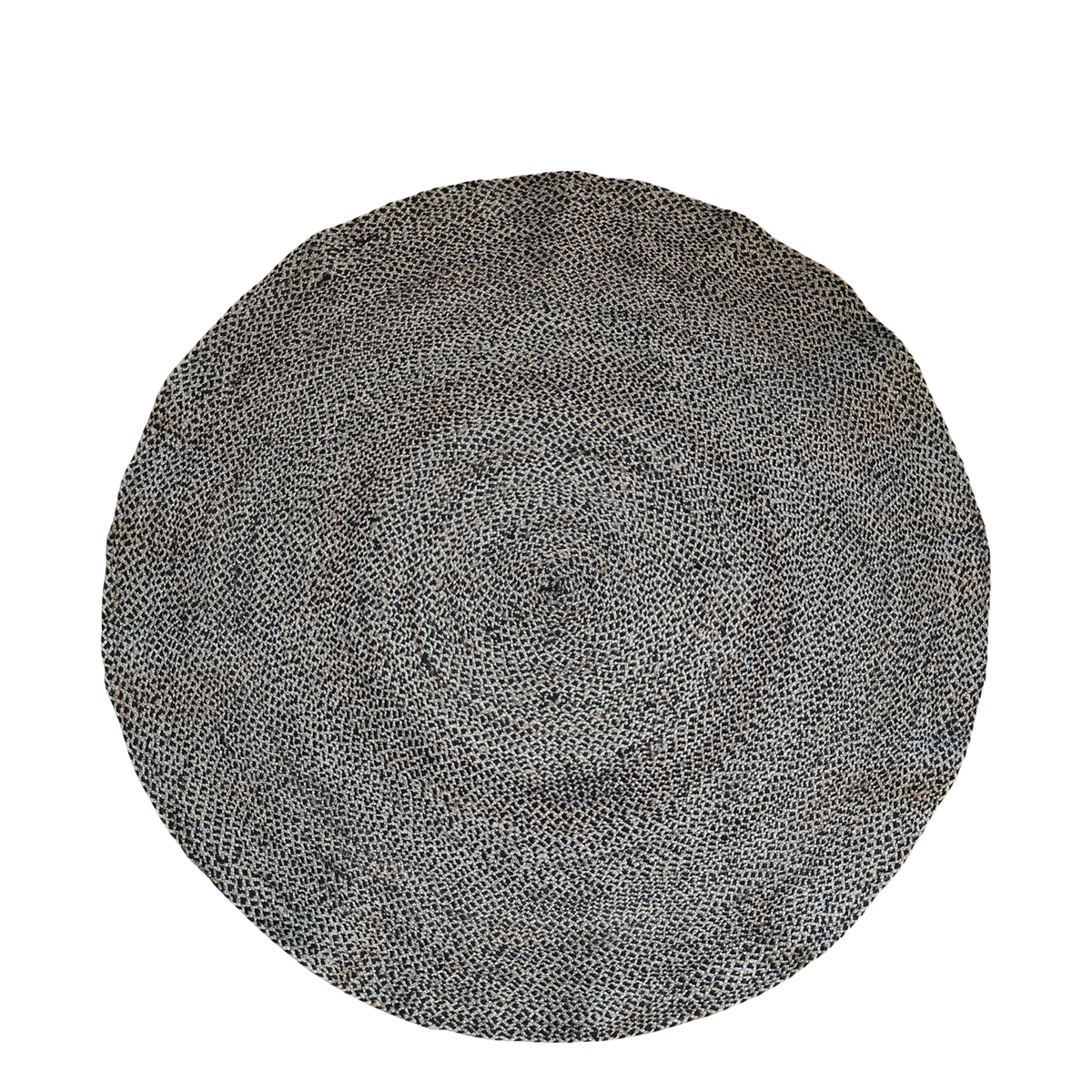 Rug w. pattern D160 cm nature and black