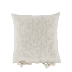 Aix Pillowcase w. ties H45/L45 cm cream