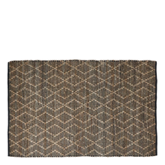 Rug w. pattern L180/W120 cm nature and black