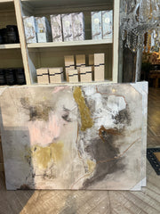 Artcast maleri - guld og Rosa 90x118