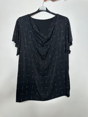 Bluse med drapering og bling - ITJULI25