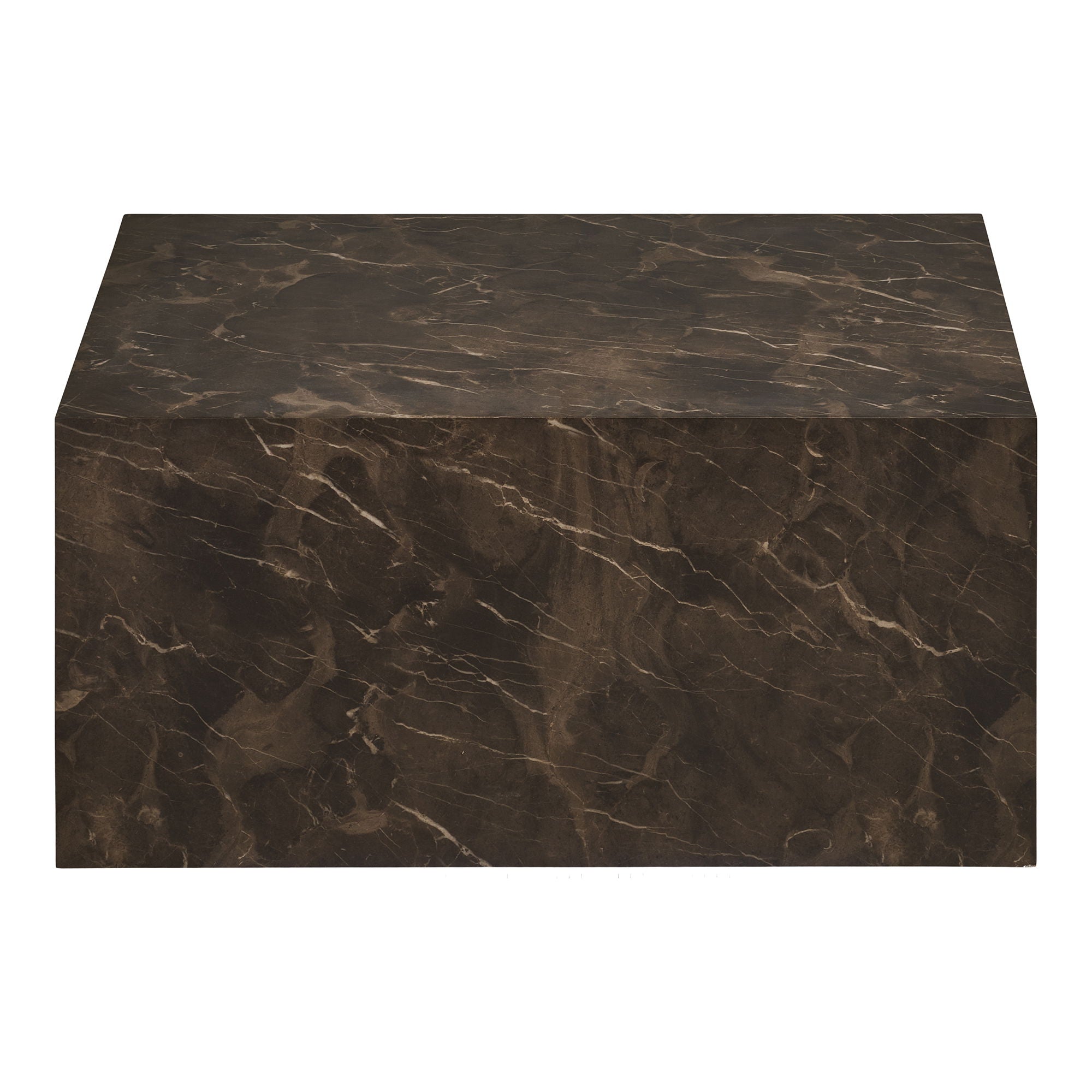Prague Sofabord marmor look brun 60x80x40cm