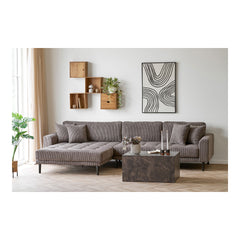 Prague Sofabord marmor look brun 60x80x40cm