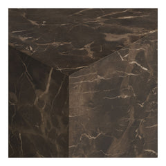 Prague Sofabord marmor look brun 60x80x40cm