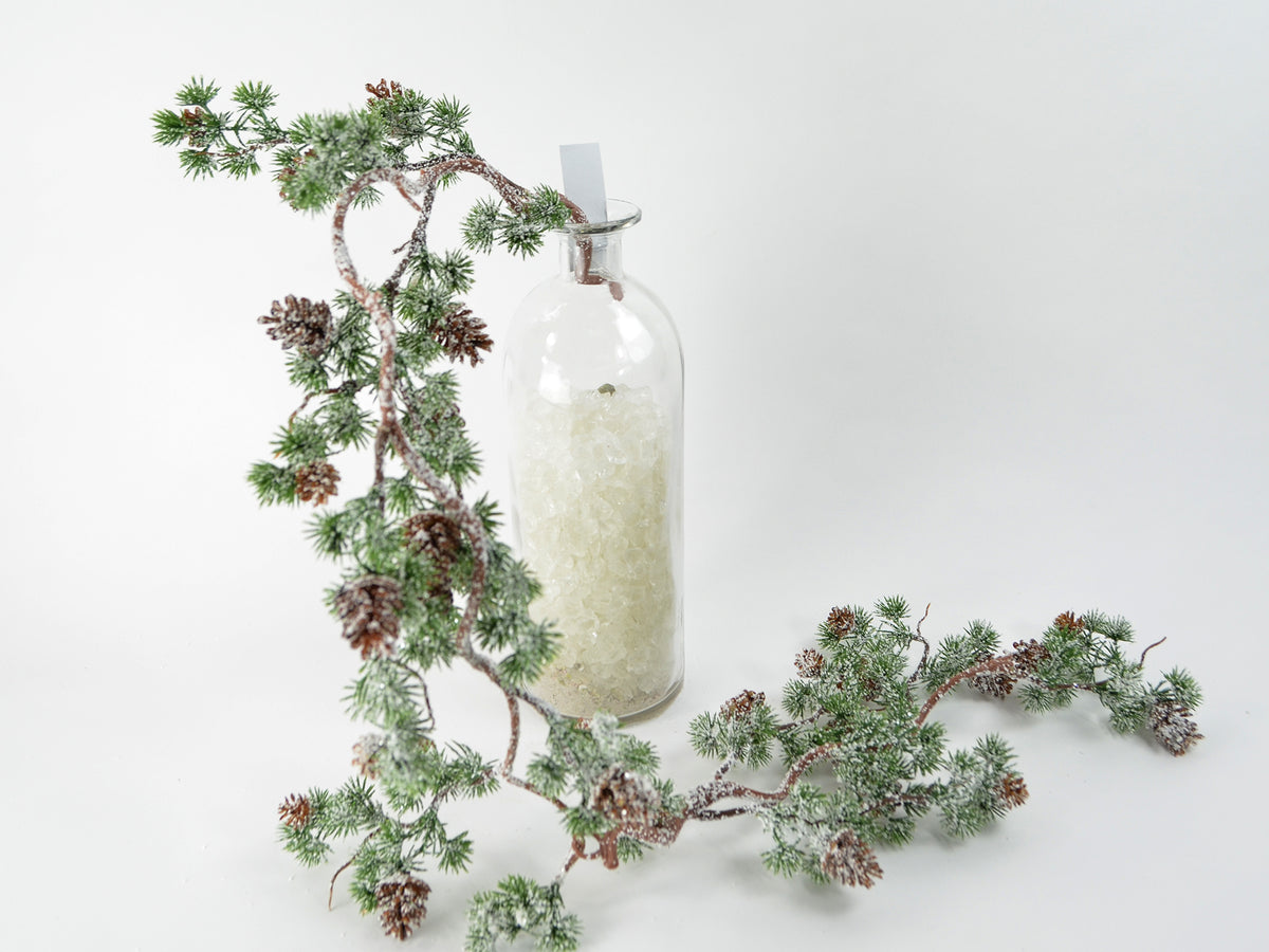 Bonsai pine garland snow 90cm