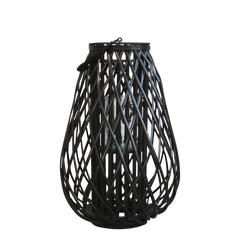 Lantern braided H60/D40 cm black