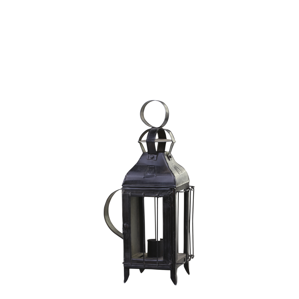 Old French Lantern H30/L15/W12 cm antique black