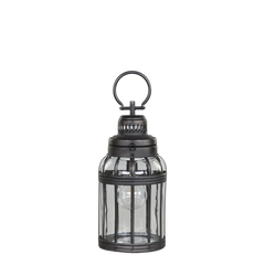 Stable Lantern incl. bulb & timer H43.5/D17 cm antique coal