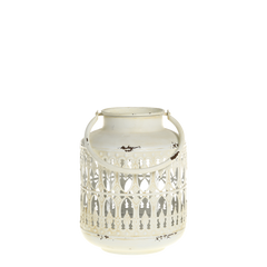 Lantern H19/D14 cm antique cream