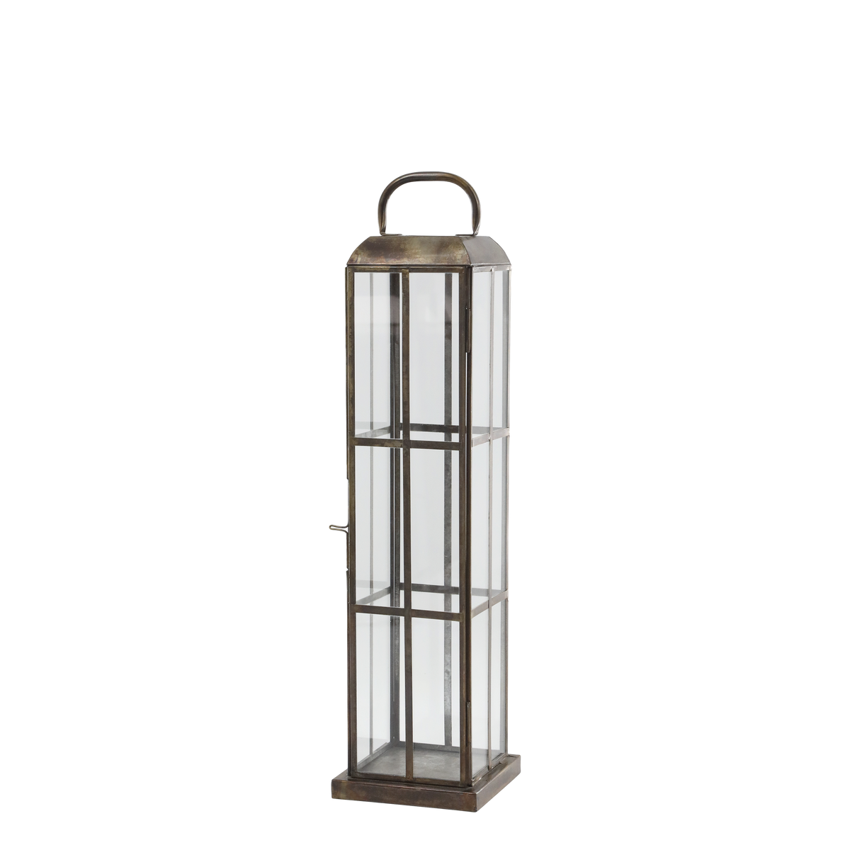 Lantern H50/L13/W13 cm brass