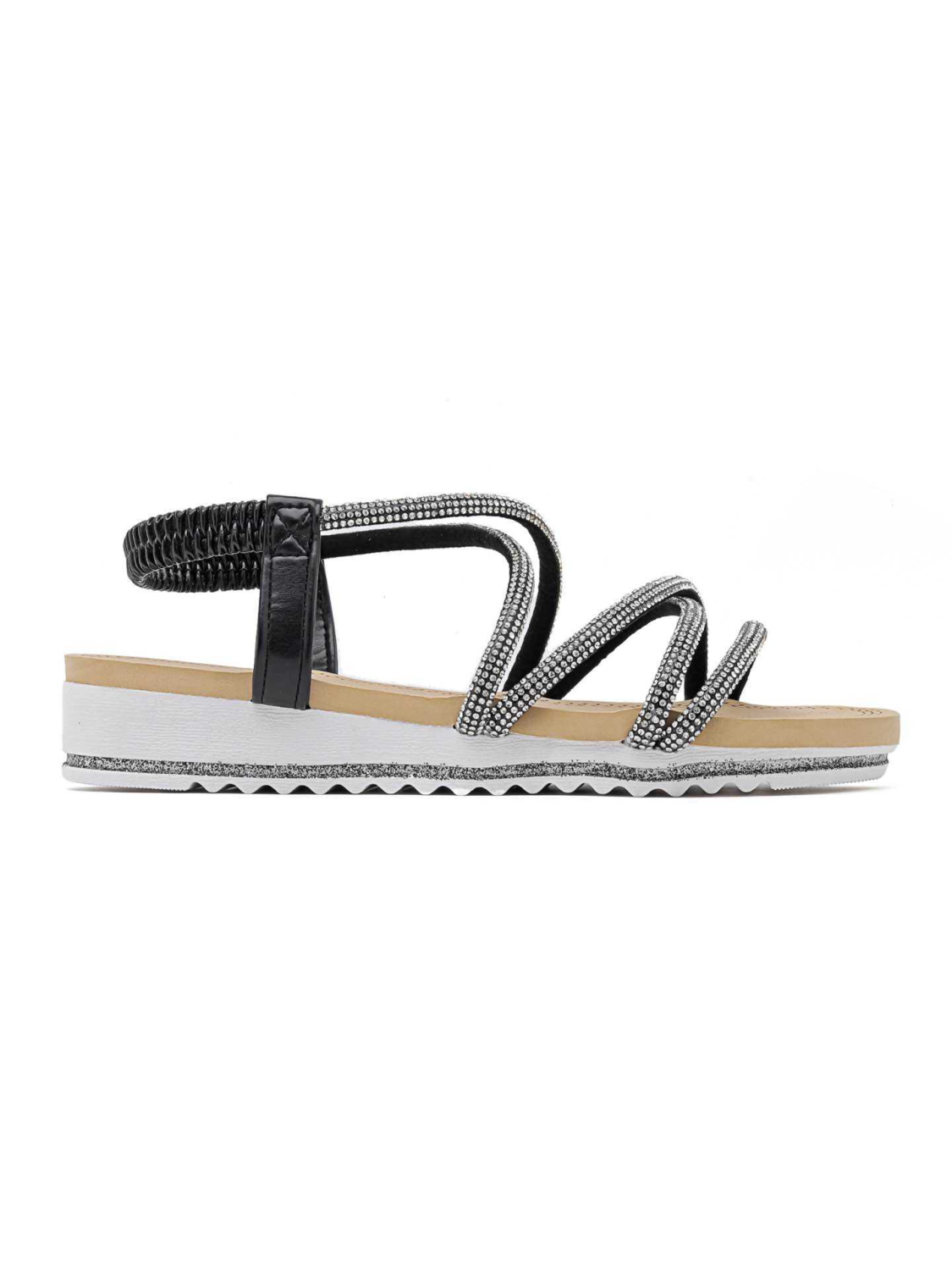 Sandaler med bling og blød bund