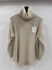 Strikbluse Rullekrave