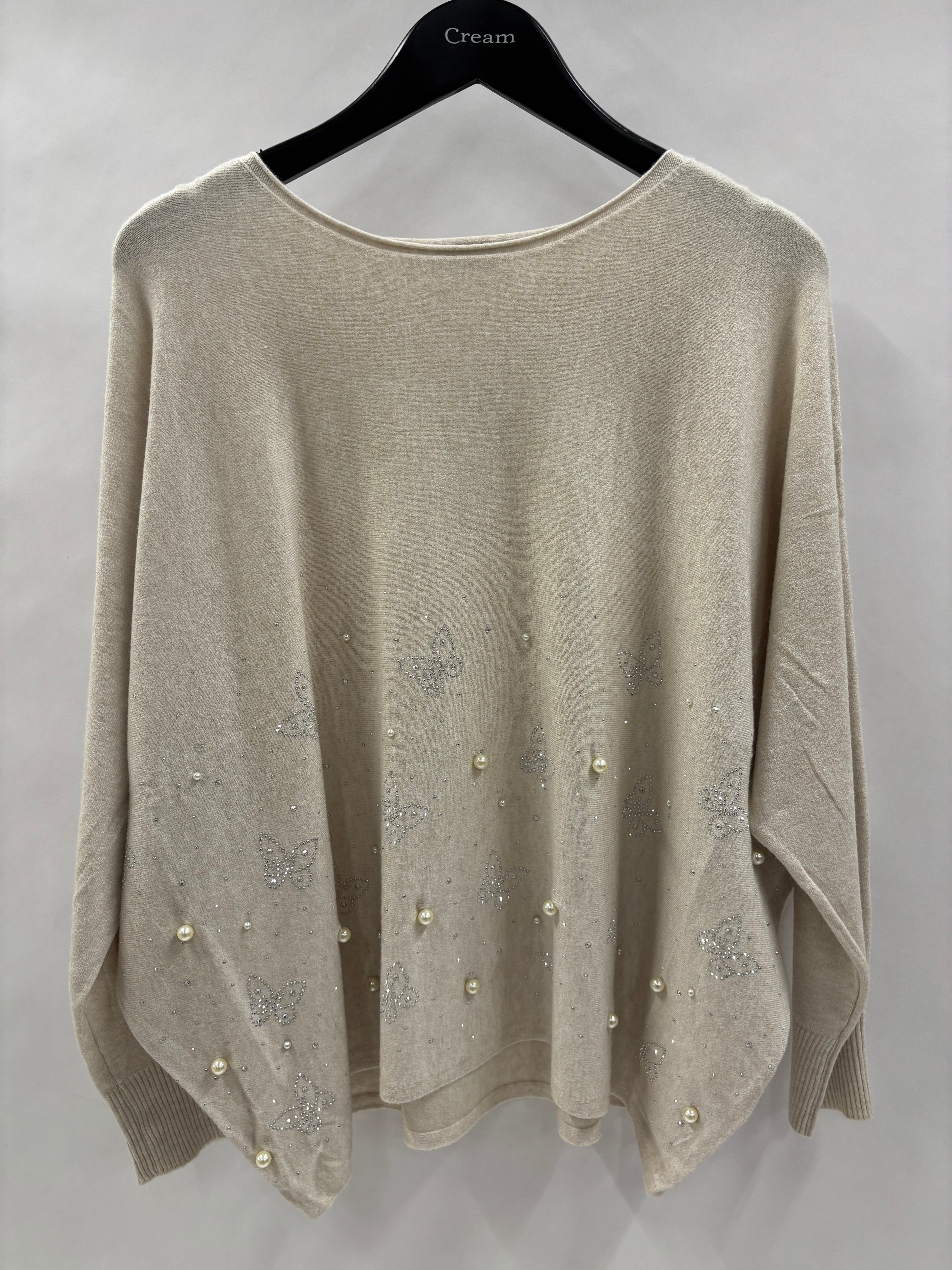 Strikbluse, Sommerfugle