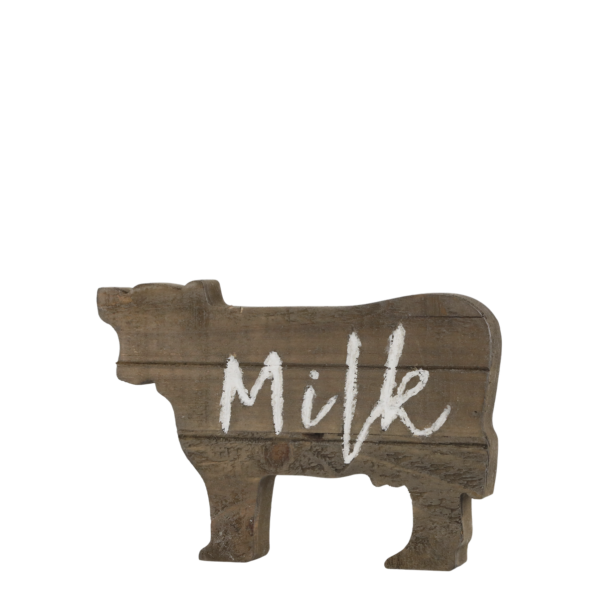 Cow in wood Milk H13/L20/W2.5 cm nature