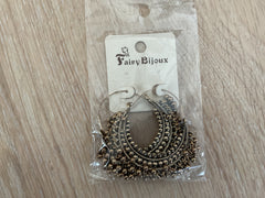 Boho hoop øreringe med vedhæng