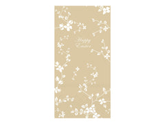 Napkin w. flowers Happy Easter L20/W10 cm honey