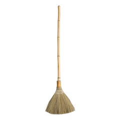 Sweeping broom nat. straw handle bamboo L130/W28 cm nature