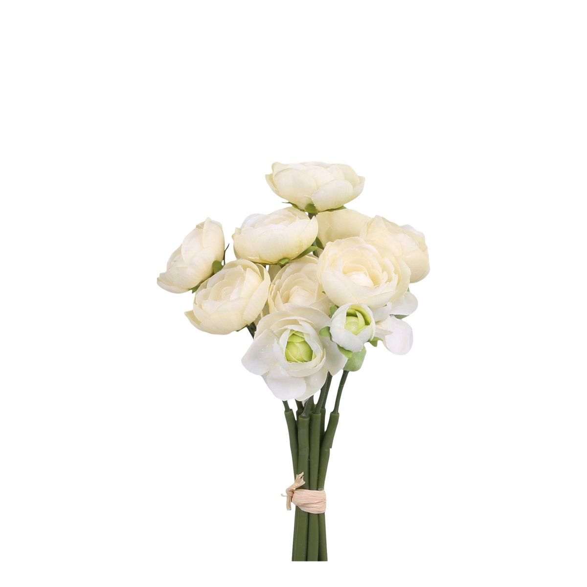 Fleur Ranunculus bouquet H26 cm white