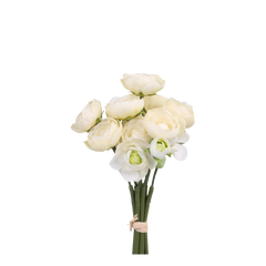 Fleur Ranunculus bouquet H26 cm white