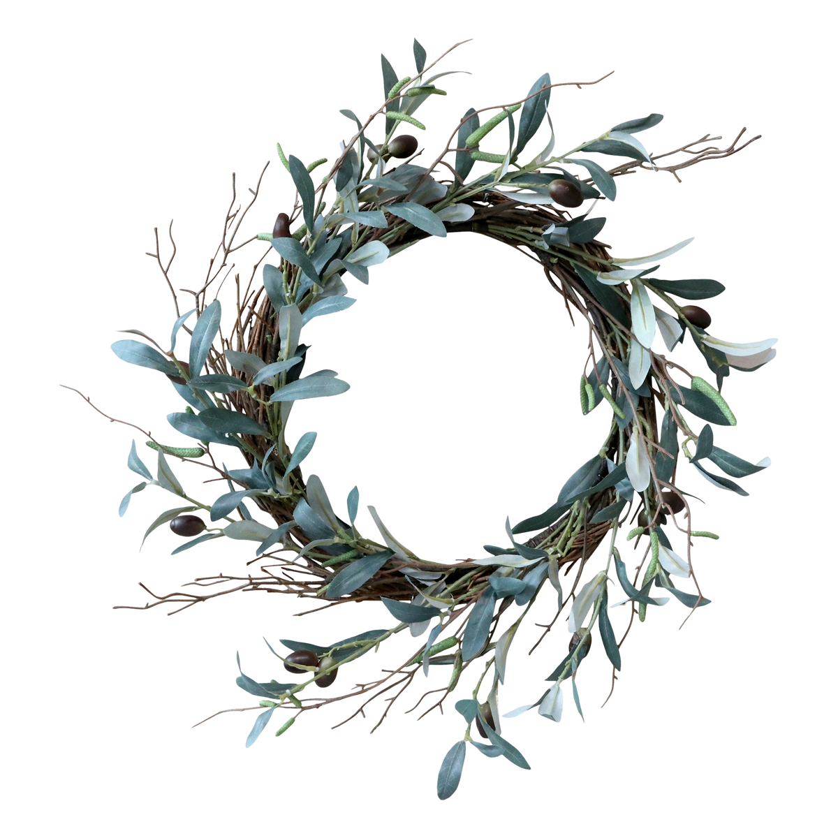 Freur Wreath w. olives D42 cm green