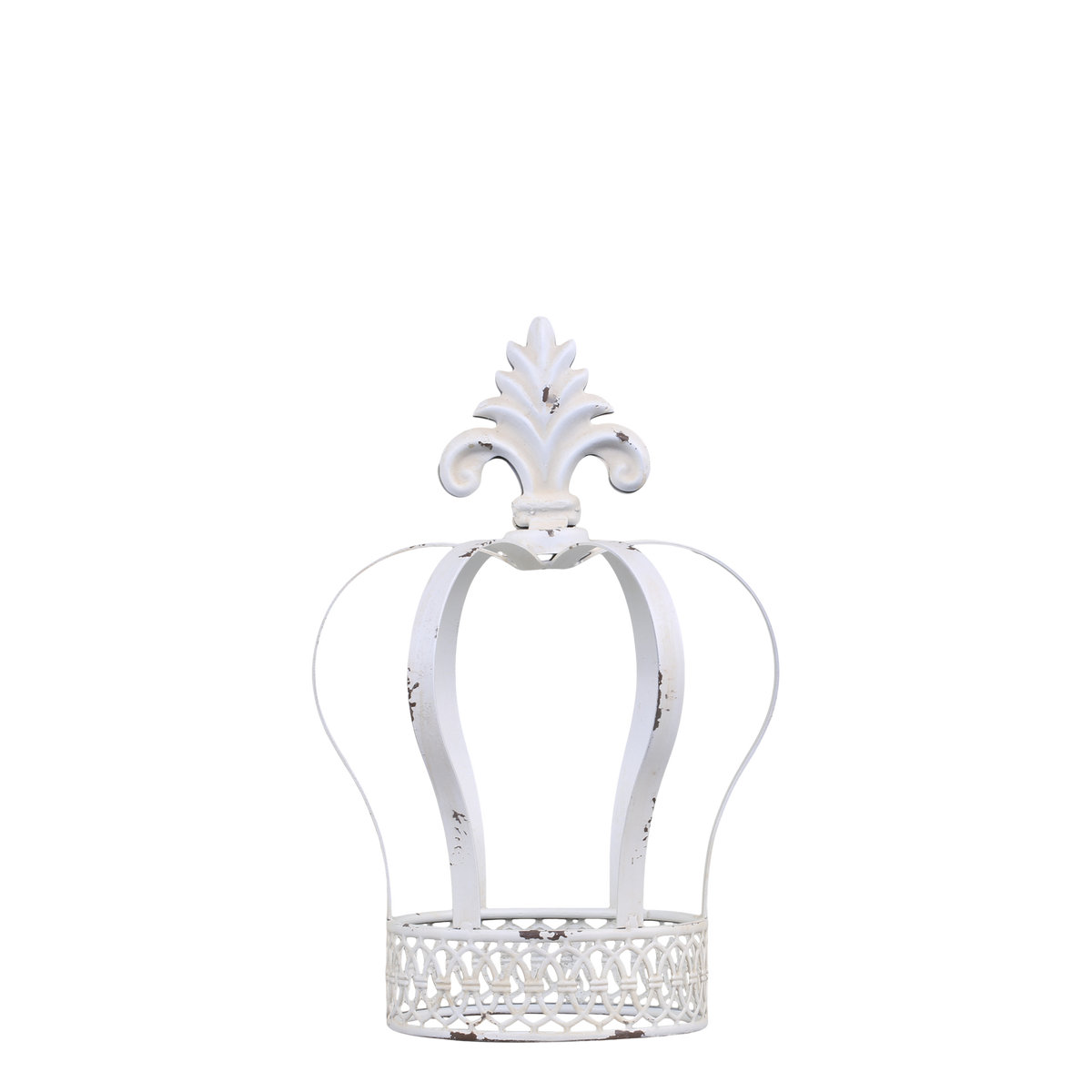 Crown H26/D17 cm antique cream