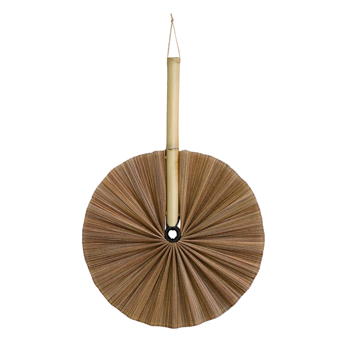 Fan bamboo for deco H49/D32 cm caramel