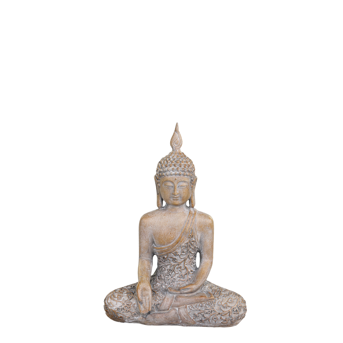 Buddha seated H18/L13/W6 cm latte