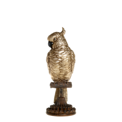 Parrot on foot H28/L10/W11.5 cm antique brass