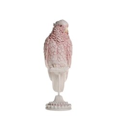 Parrot on foot H37.5/L12/W12.5 cm raspberry