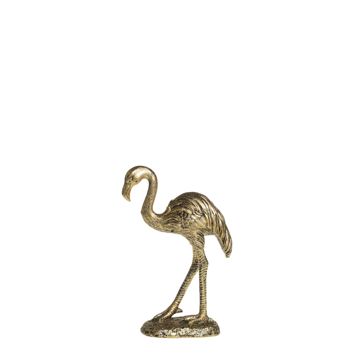 Flamingo H20/L14.5/W6.5 cm antique brass