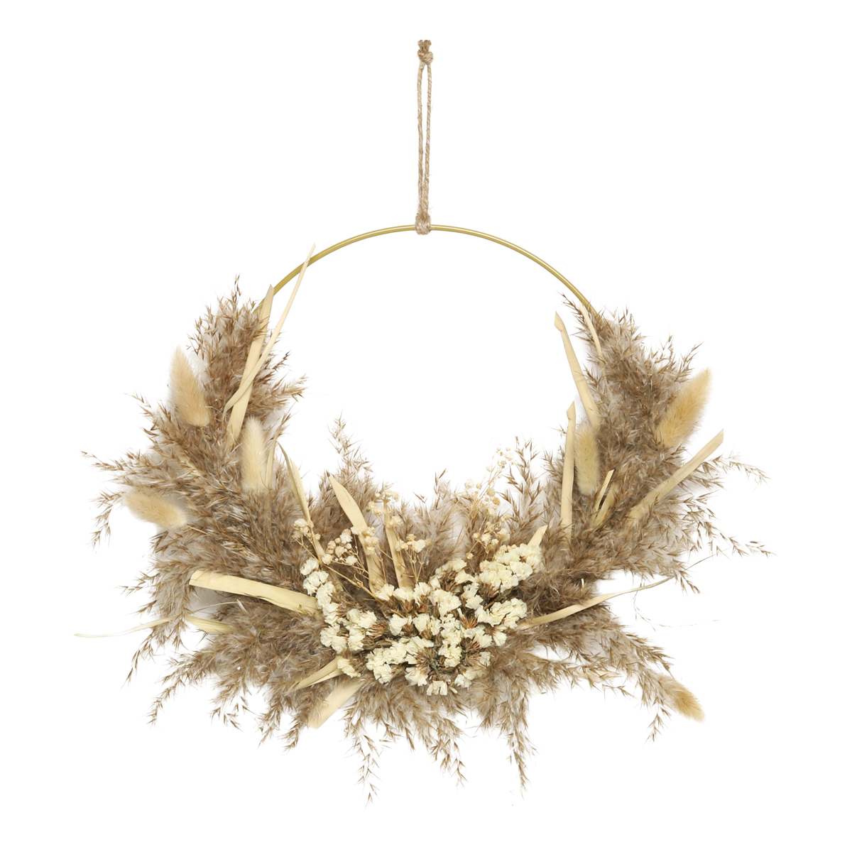 Fleur Wreath w. dried flowers for hanging D35 cm nature