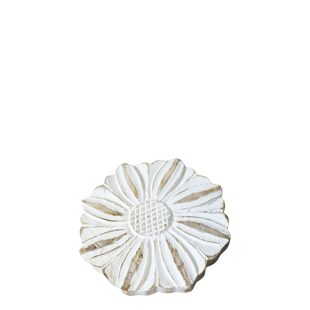 Flower for deco H2.5/D20 cm antique white