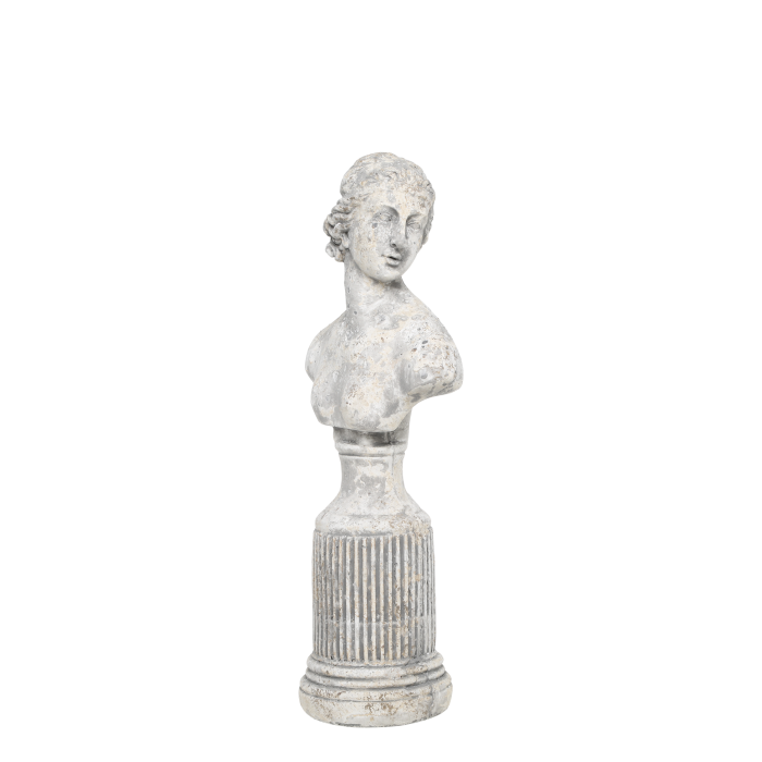 Buste Femme, H43,5/L16,5/B12 cm antique grå