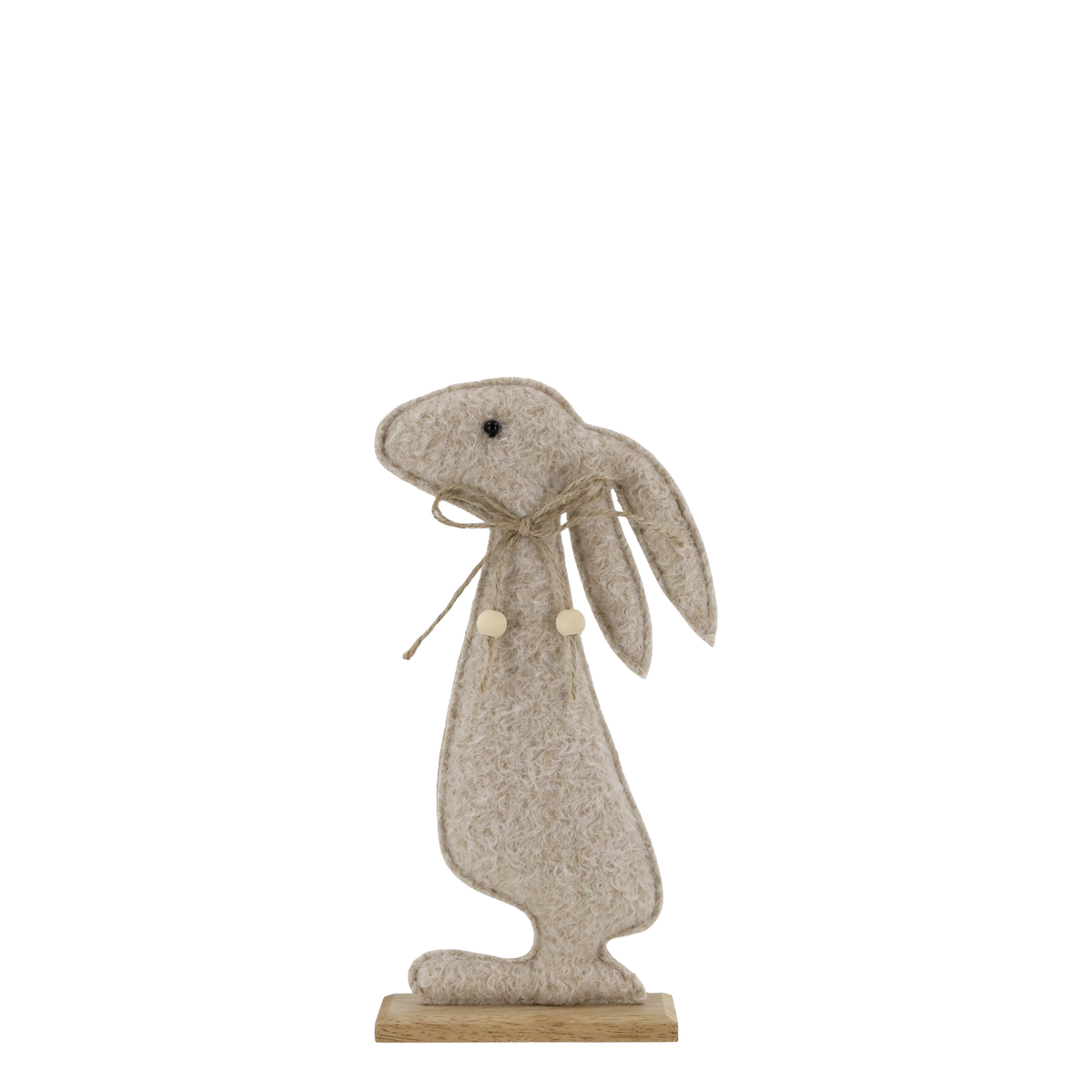 Rabbit of felt H19/L10/W5 cm linen