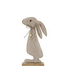 Rabbit of felt H26/L12/W5 cm linen