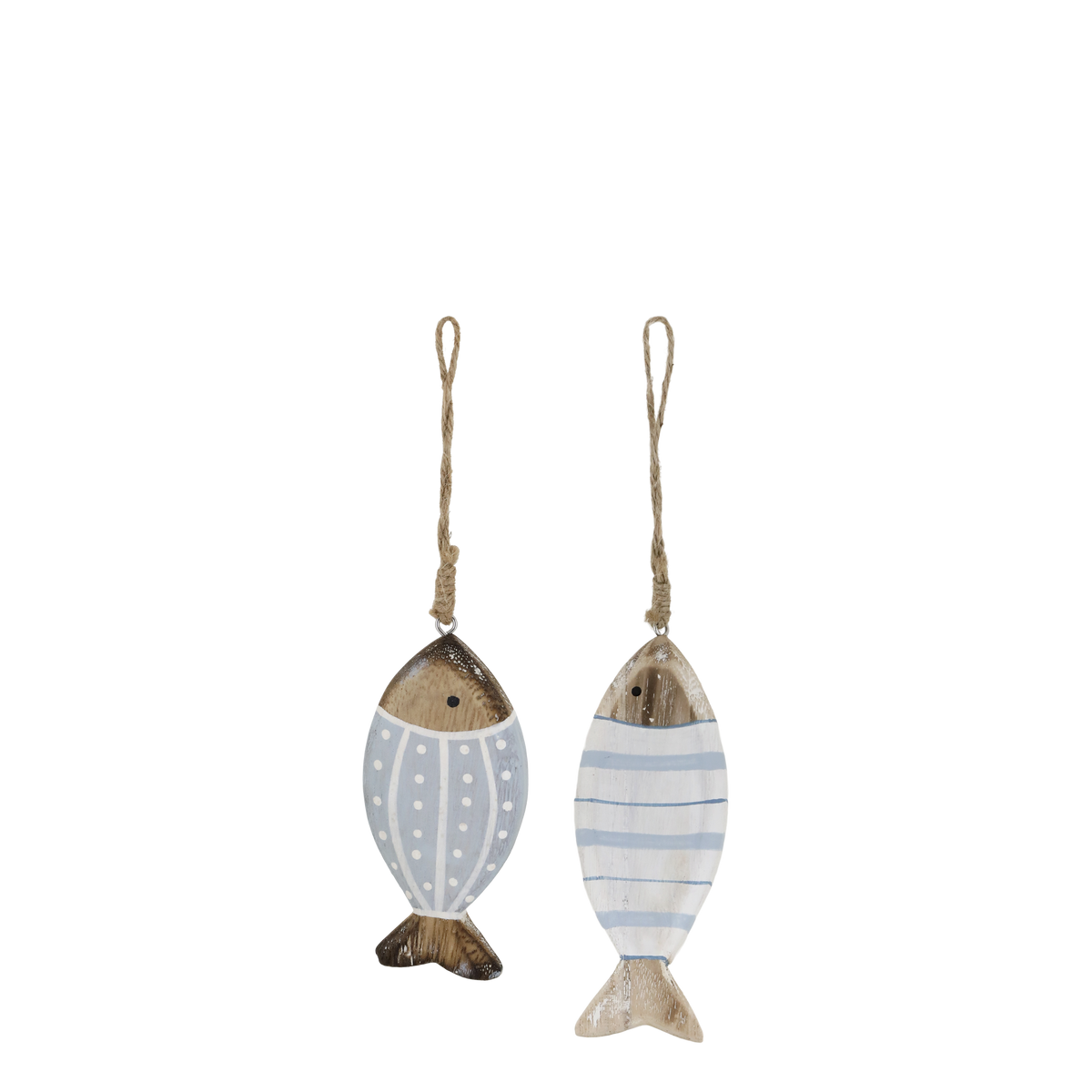 Fish for hanging set of 2 H13/L5/W2.5 cm ocean