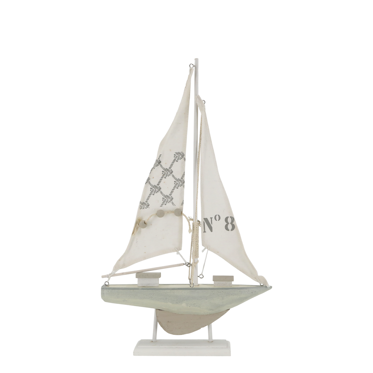 Sailboat on foot H42/L25/W2 cm cream