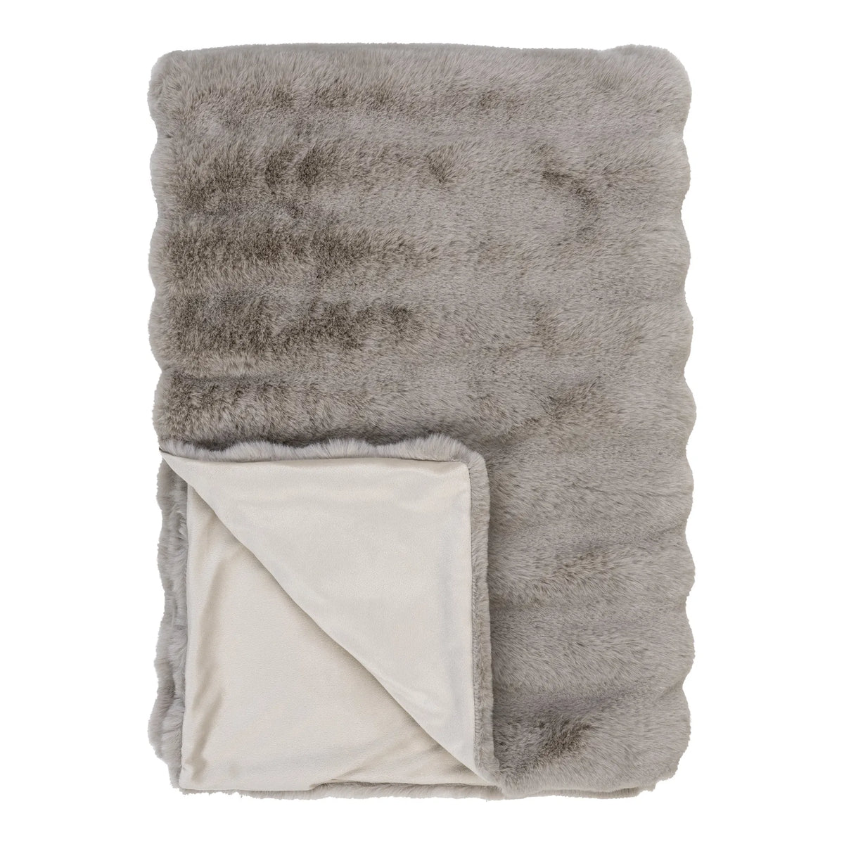 Galena Plaid imiteret pels beige 130x180 cm