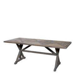 French Dining Table in recycled wood H77/L200/W90 cm nature