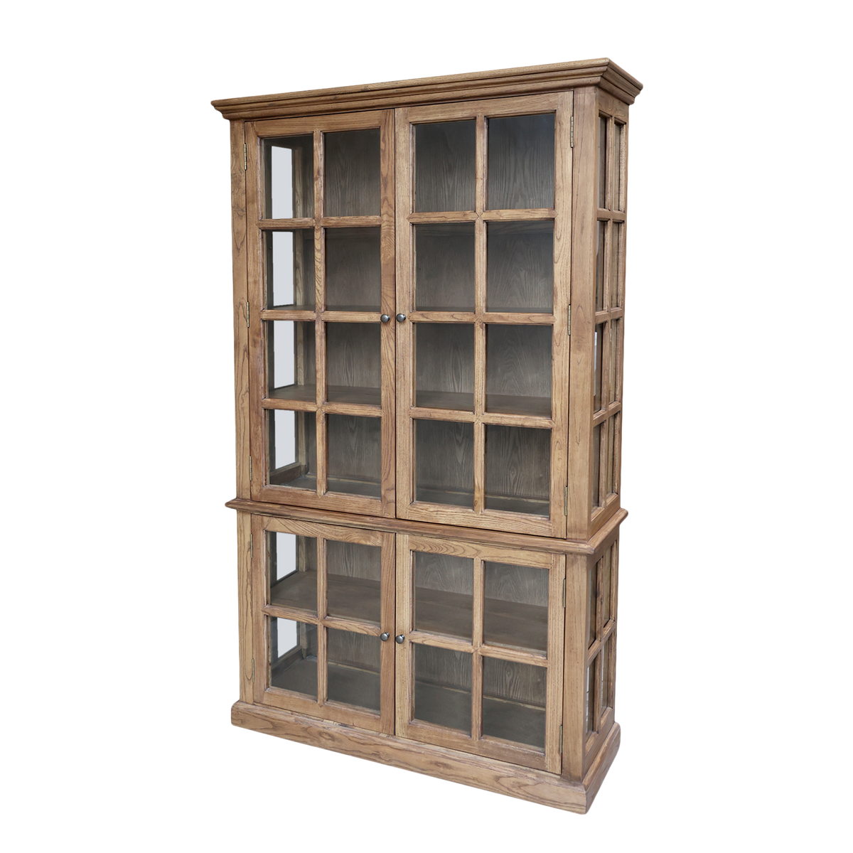 Marseille Display Cabinet w. 4 doors & shelves H196/L120/W40 cm nature