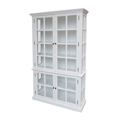 Marseille Display Cabinet w. 4 doors & shelves H196/L120/W40 cm white