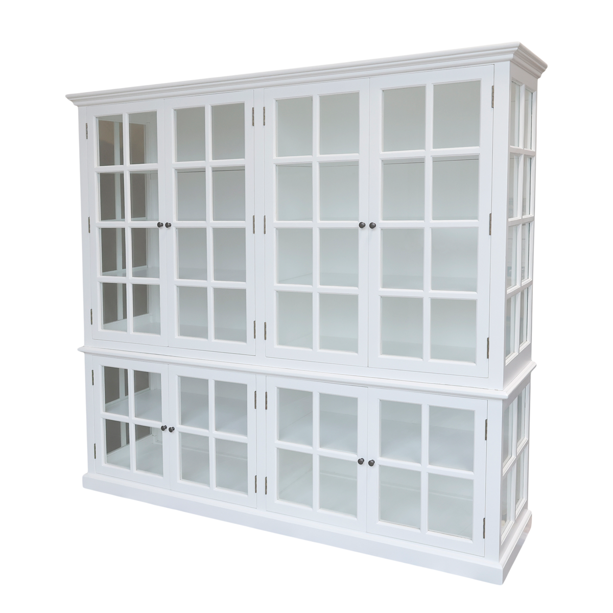 Marseille Display Cabinet w. 8 doors & shelves H195/L220/W55 cm white